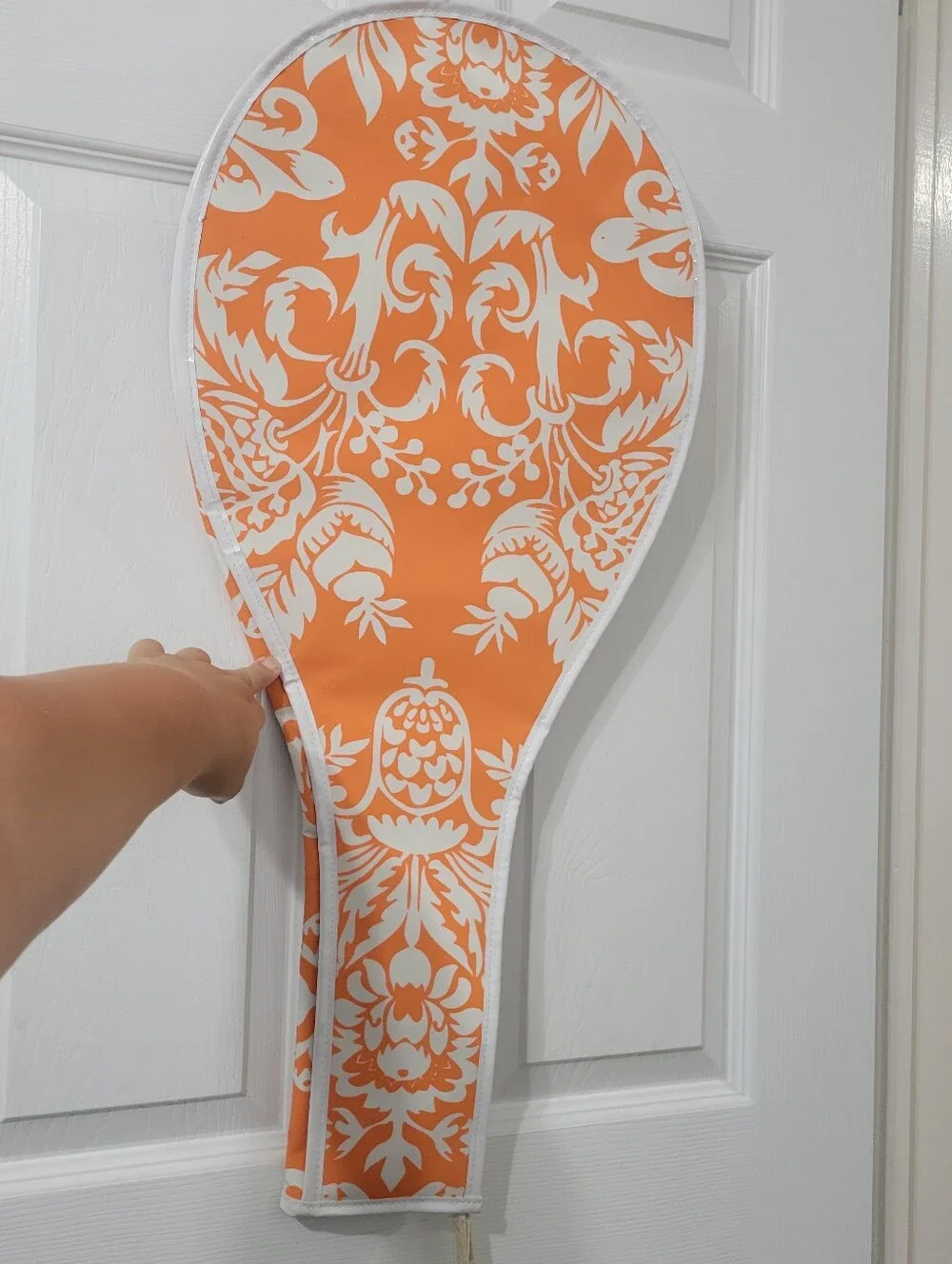 NWT Orange and White Tennis Raquet Cover